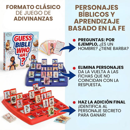 🎯JUEGO DE MESA BÍBLICO "QUIÉN SOY" + diversión y aprendizaje bíblico para toda la familia📓