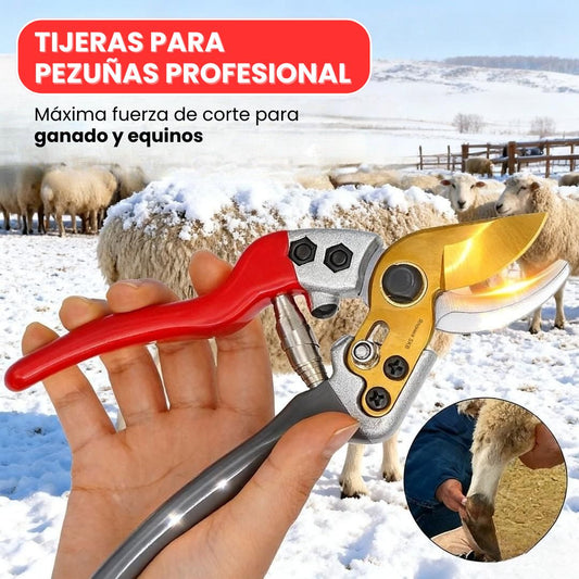 ✂️TIJERAS PARA PEZUÑAS PROFESIONAL: Máxima fuerza de corte para ganado y equinos