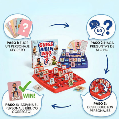 🎯JUEGO DE MESA BÍBLICO "QUIÉN SOY" + diversión y aprendizaje bíblico para toda la familia📓