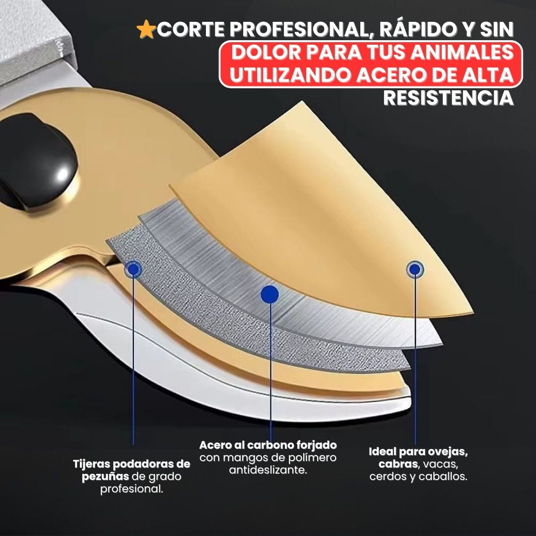 ✂️TIJERAS PARA PEZUÑAS PROFESIONAL: Máxima fuerza de corte para ganado y equinos