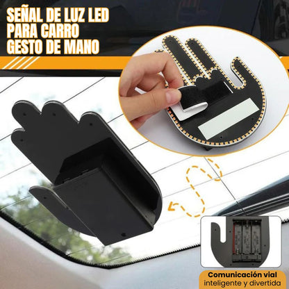 SEÑAL DE LUZ LED PARA CARRO GESTO DE MANO: Comunicación vial inteligente y divertida🚗