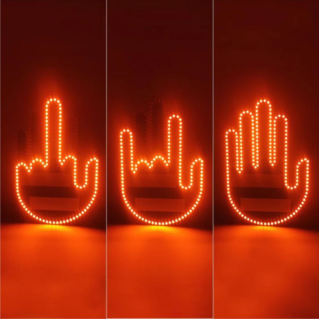 SEÑAL DE LUZ LED PARA CARRO GESTO DE MANO: Comunicación vial inteligente y divertida🚗