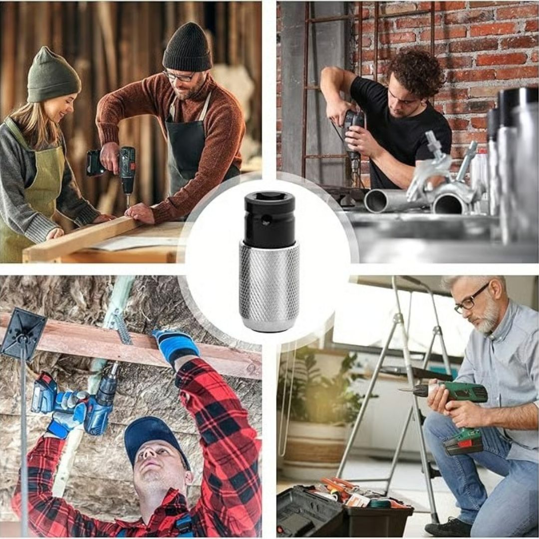 Kit adaptador de conversión de brocas para taladro (Adaptador + 3 brocas de alta resistencia)🚘🧰