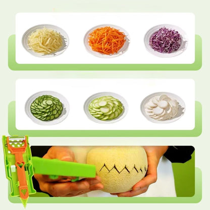 PELADOR 3 EN 1 MULTIFUNCIONAL: Cuchillas de acero inoxidable y diseño ergonómico🥕🥔