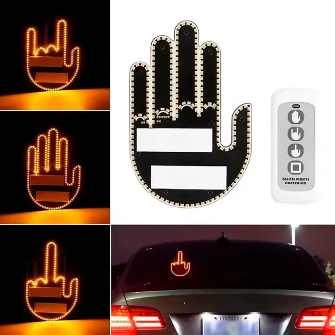 SEÑAL DE LUZ LED PARA CARRO GESTO DE MANO: Comunicación vial inteligente y divertida🚗