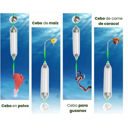 EQUIPO DE PESCA TAIWÁN X6 ANZUELOS: Efectividad total y máximo alcance🐟🎣