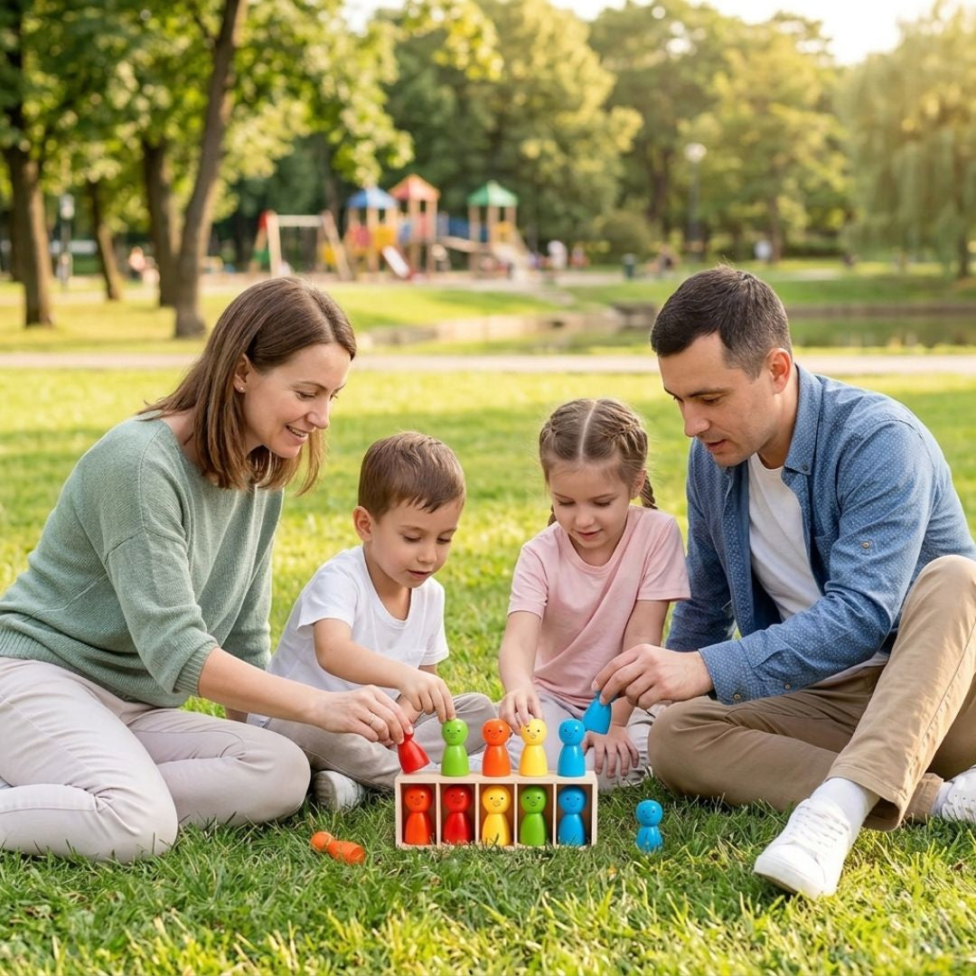JUEGO MONTESSORI INTELIGENTE: Desarrollo cognitivo y diversión con colores🌈👨‍👩‍👧‍👦