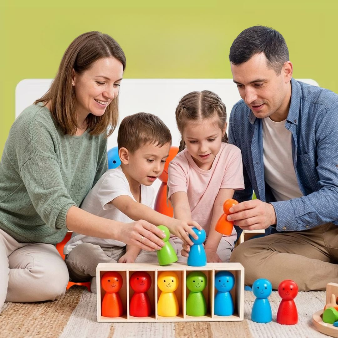 JUEGO MONTESSORI INTELIGENTE: Desarrollo cognitivo y diversión con colores🌈👨‍👩‍👧‍👦
