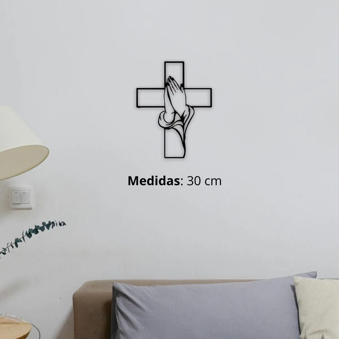 DECORACIÓN DE PARED CRUZ DE HIERRO FORJADO: Arte espiritual y elegancia minimalista✝️