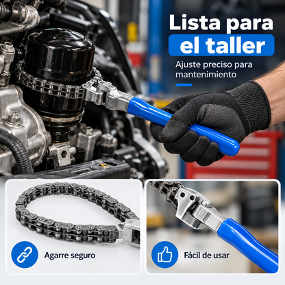 Llave de Cadena Doble para Filtros de Aceite🔧