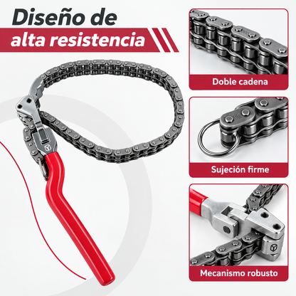 Llave de Cadena Doble para Filtros de Aceite🔧