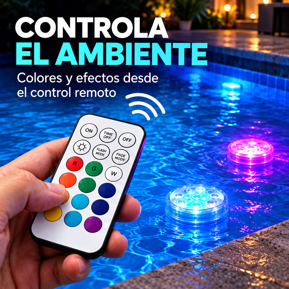 Luz LED RGB Sumergibles para Piscina y Jacuzzi (Pack ×2 Unidades) 🌊💡✨