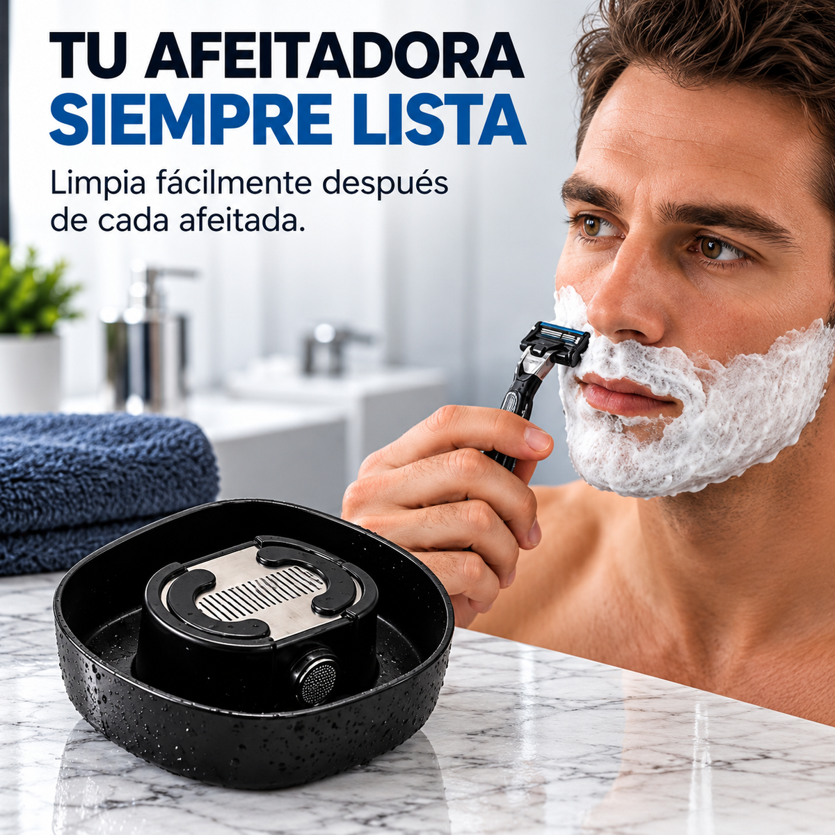 Enjuagador y Limpiador por Presión para Afeitadoras 🪒💧