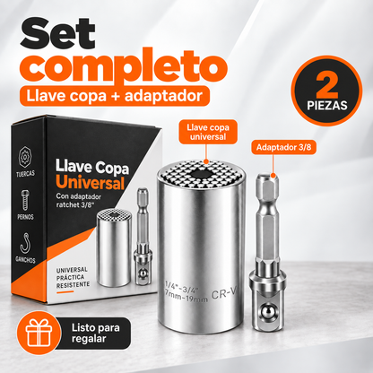 Set x2 Piezas Llave Copa Universal y Rache 🛠️