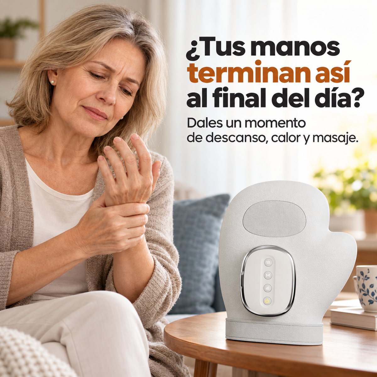 🤲Masajeador de Manos Inalámbrico con Compresión y Calor 💆‍♀️✨