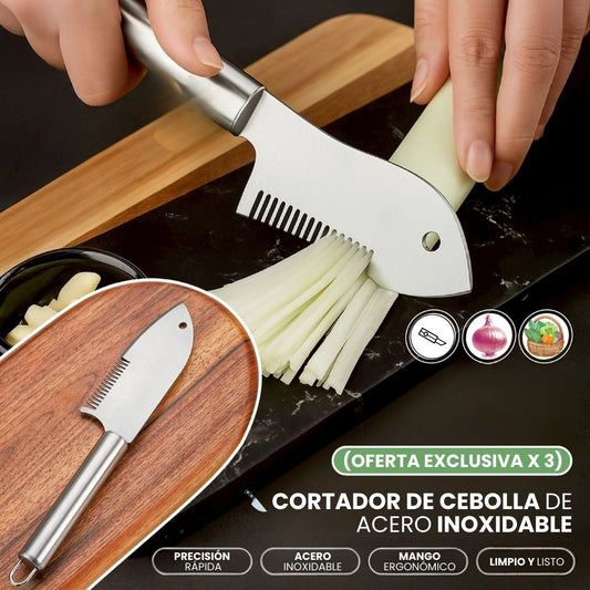 Cortador de Cebolla de Acero Inoxidable (Oferta x 3)🧅