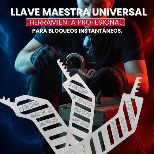 Llave Maestra Universal: Herramienta Profesional para Bloqueos Instantáneos. Set x 3 unidades