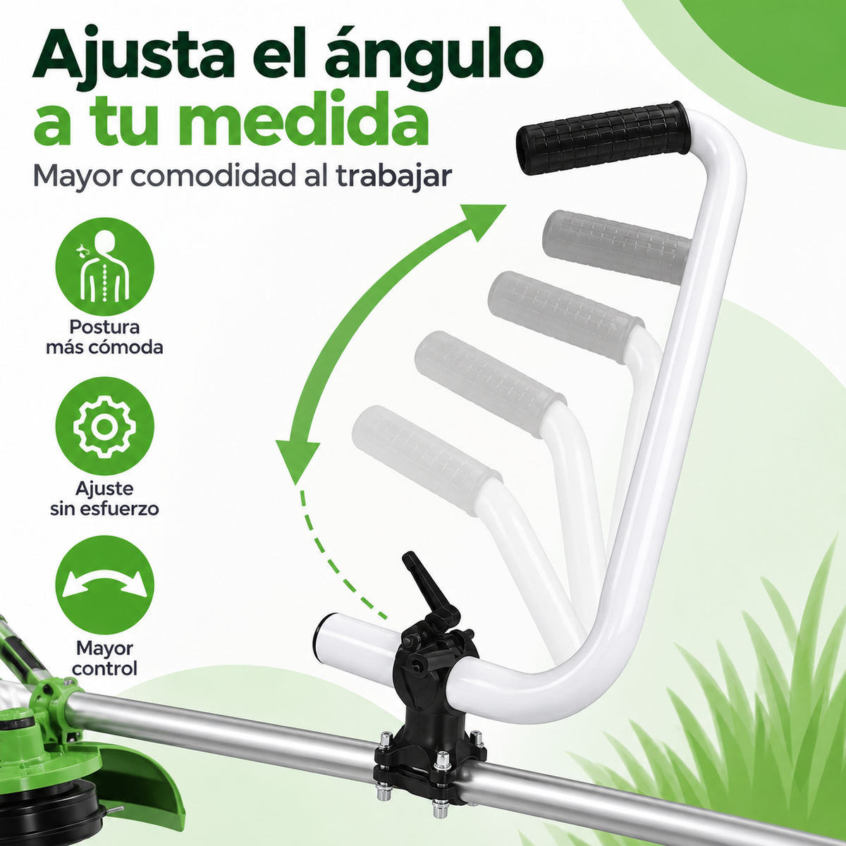 🌿Mango Auxiliar Ergonómico para Guadañadora y Recortadora de Jardín🌾✨
