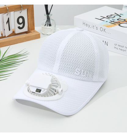 CoolCap Solar™ Gorra con ventilador recargable con energía solar
