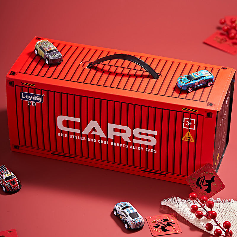 Speed Wheels™ Set de 48 carros de carreras con pista y caja de almacenamiento