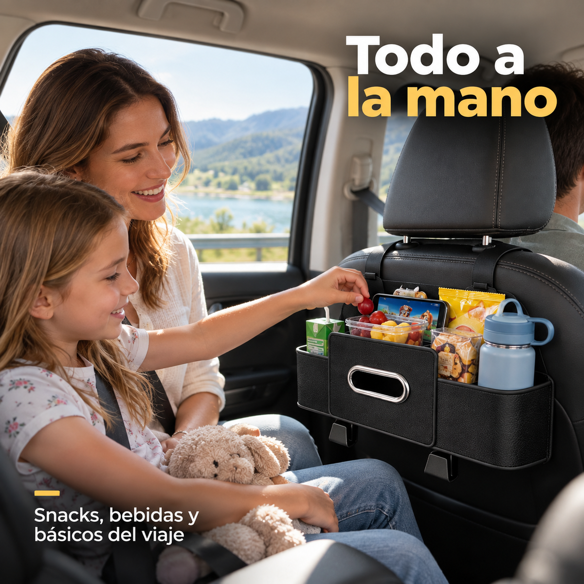 🚗Organizador para Asiento Trasero con Porta Pañuelos 📦