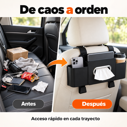 🚗Organizador para Asiento Trasero con Porta Pañuelos 📦
