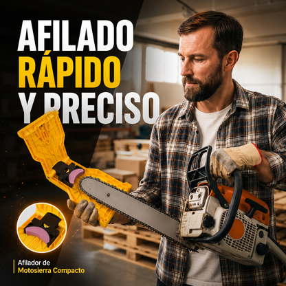 Afilador Rápido de Dientes de Motosierra Portátil+ 3 CABEZALES DE AFILADO⚙️