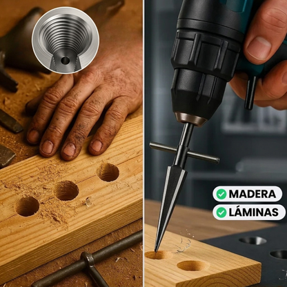 SET DE ESCARIADORES CÓNICOS PRO + Mango en T de Alta Precisión (2 Piezas)🧰