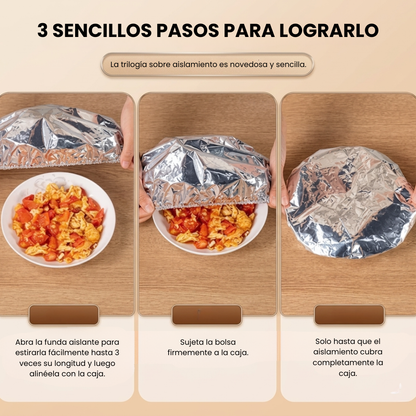 PACK X50 FUNDAS TÉRMICAS + Película de Aluminio Aislante de Grado Alimenticio🍉🥬