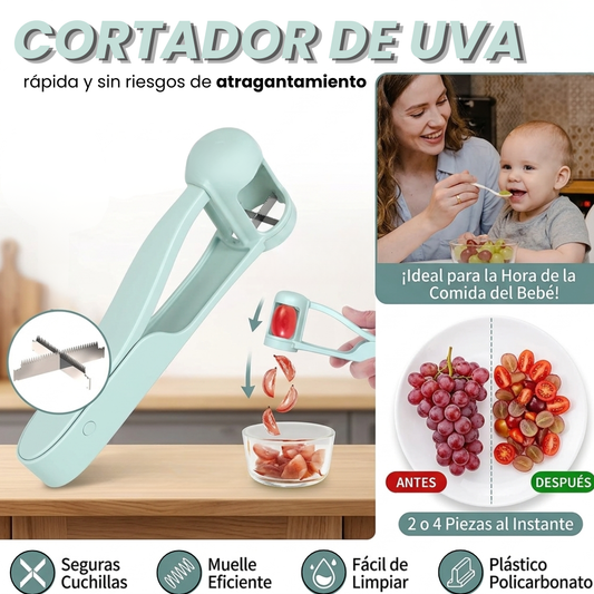 Cortador de Uvas  PRO: Sistema de Corte en Cuartos para Frutas y Verduras🍇🔪
