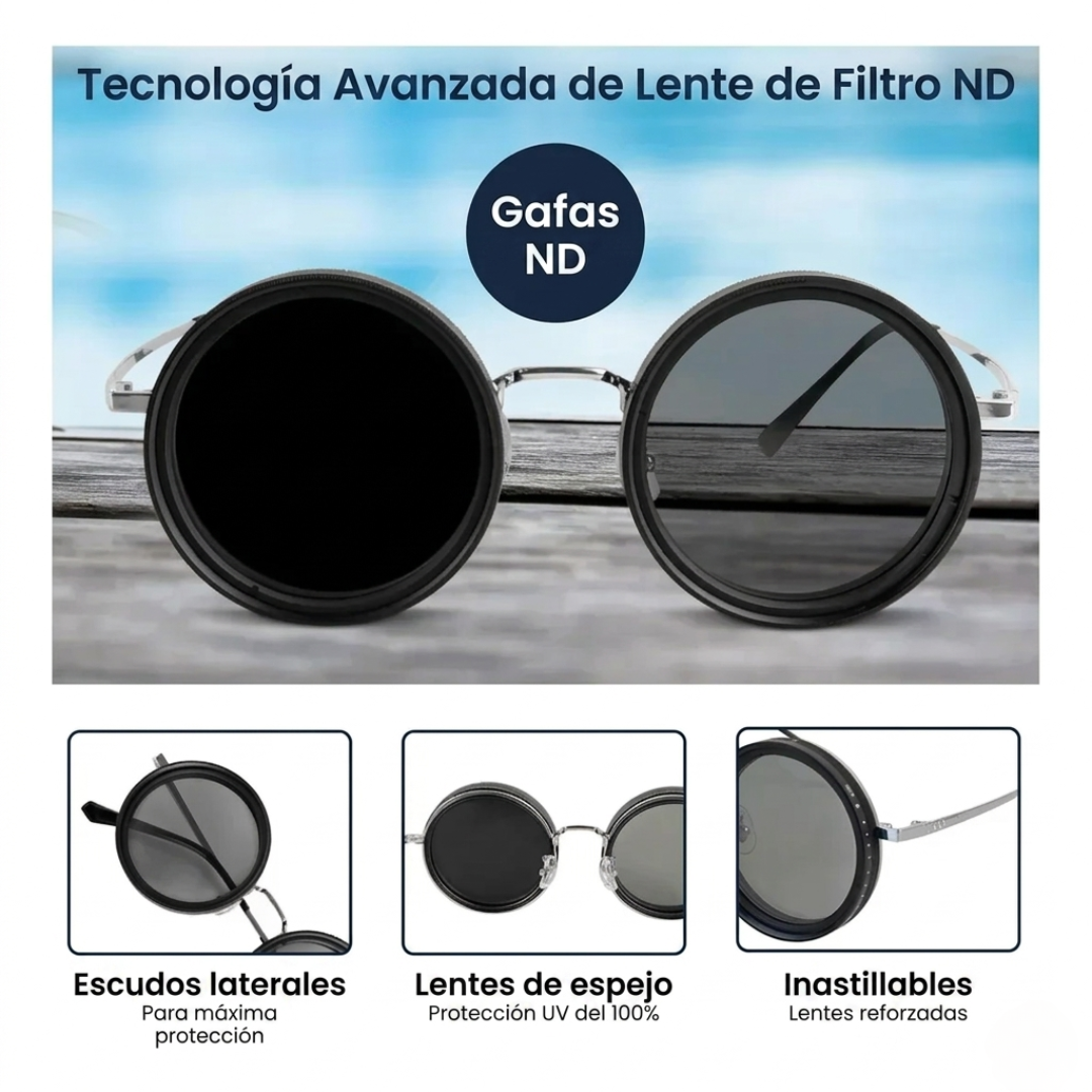 GAFAS DE SOL TÉCNICAS PRO + Filtro ND9 y Montura de Aleación de Aluminio☀️😎