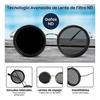 GAFAS DE SOL TÉCNICAS PRO + Filtro ND9 y Montura de Aleación de Aluminio☀️😎
