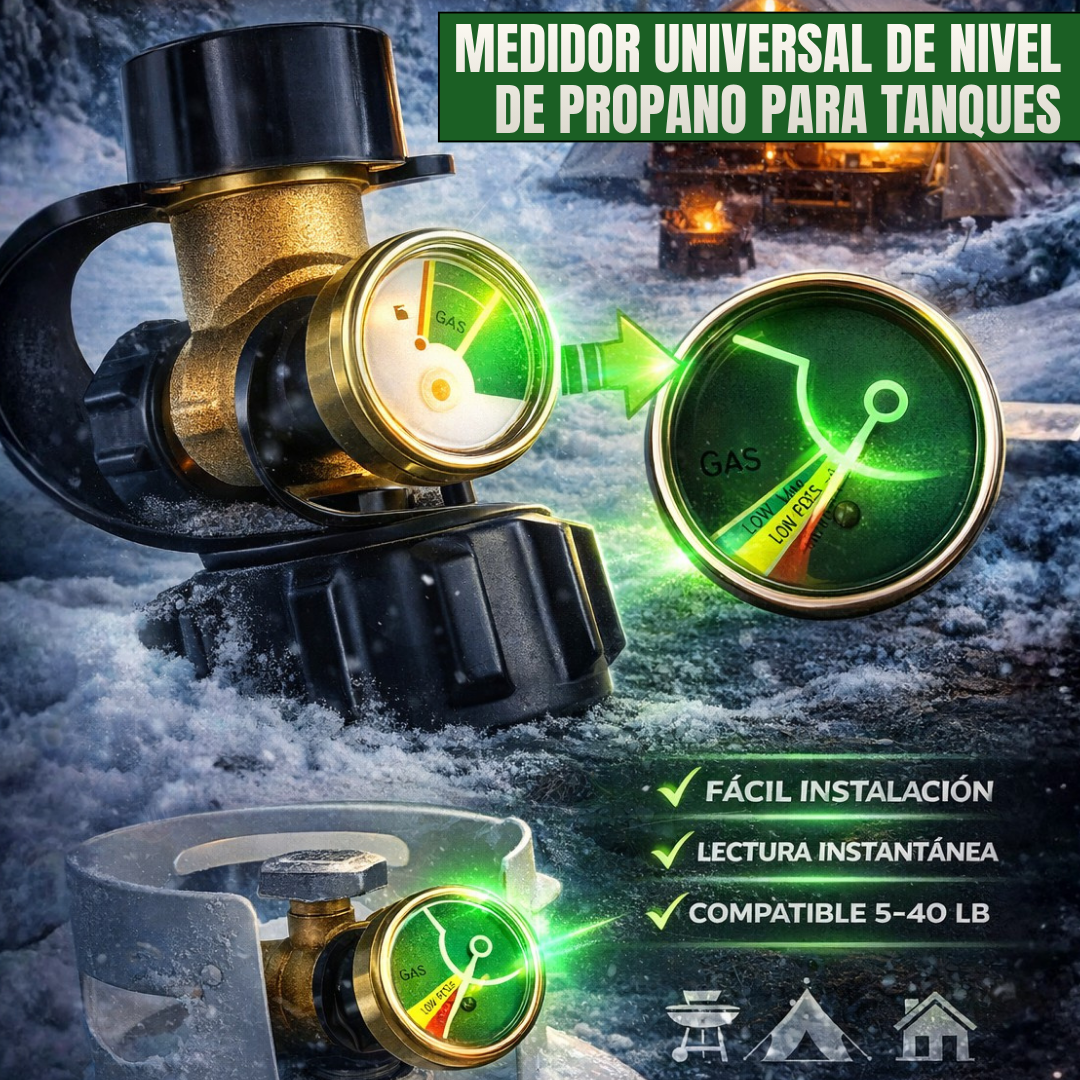 MEDIDOR DE GAS PROPANO PRO: Indicador de Nivel Universal para Tanques LP⛽