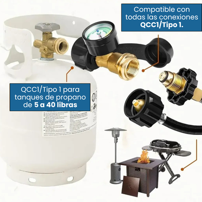 MEDIDOR DE GAS PROPANO PRO: Indicador de Nivel Universal para Tanques LP⛽