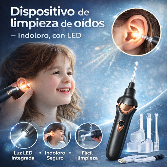 LIMPIADOR DE OÍDOS PRO: Sistema de Succión Segura e Iluminación LED👂🏻🫧