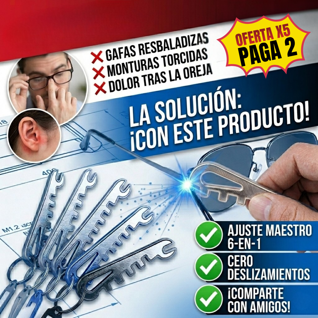 🛠️ Herramienta Profesional para Ajuste de Gafas y Monturas PAGA 2 LLEVA 5