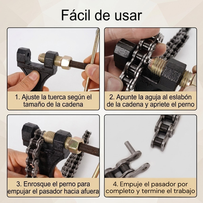 Herramientas para desmontar y reparador cadenas: Alineación milimétrica⛓️⛓️‍💥