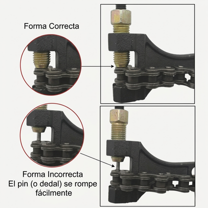 Herramientas para desmontar y reparador cadenas: Alineación milimétrica⛓️⛓️‍💥