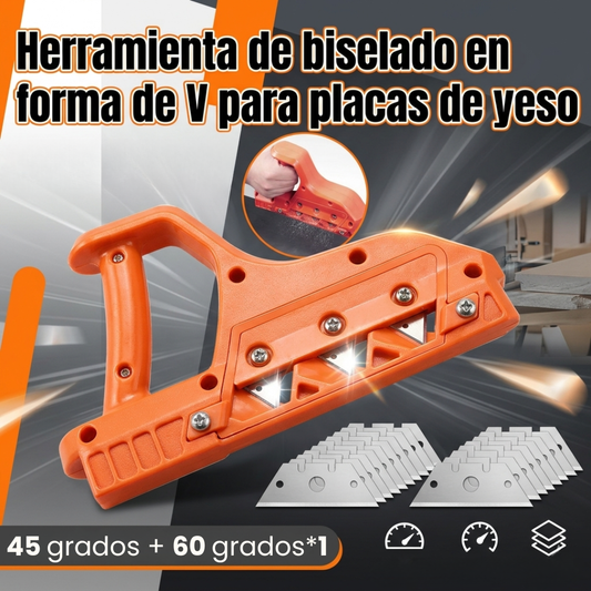 Herramienta Biselador de Precisión en V: Acabado Profesional para Drywall🧰🪚