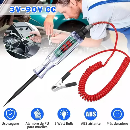 Probador de Circuitos Pro 6-24V: Detector de Voltaje con Luz de Control⚡🔌