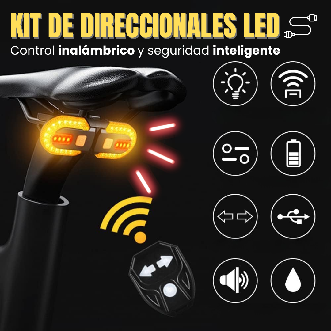 KIT DE DIRECCIONALES LED: Control inalámbrico y seguridad inteligente💡