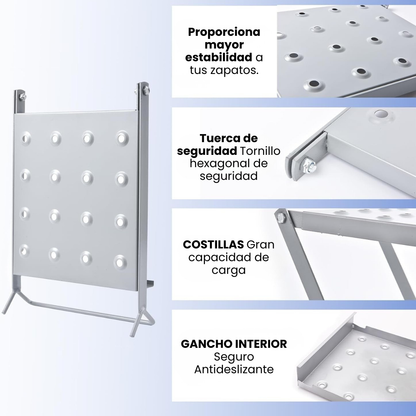 AYUDANTE ERGONÓMICO PARA ESCALERAS: Plataforma de alta resistencia🪜
