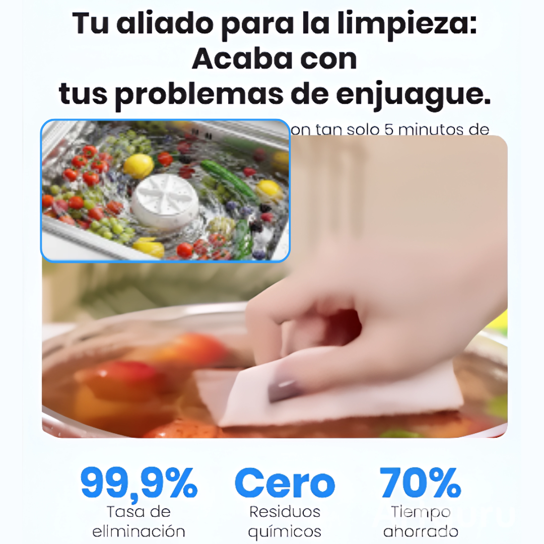 Mini Lavadora Portátil de Frutas y Verduras: Diseñada para resaltar la higiene profunda y la salud familiar🍇🥬