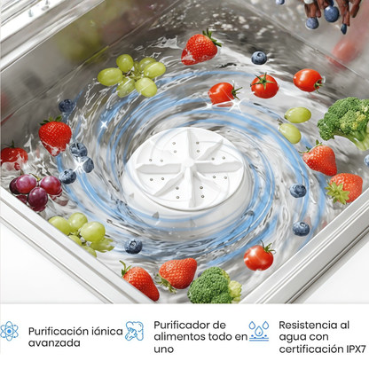 Mini Lavadora Portátil de Frutas y Verduras: Diseñada para resaltar la higiene profunda y la salud familiar🍇🥬