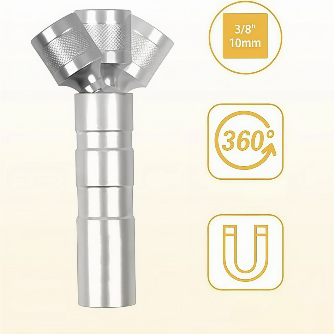 SET DE HERRAMIENTAS MAGNÉTICAS PARA BUJÍAS:  Cabezal Rotatorio Universal⚙️🧰