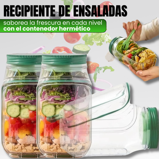 RECIPIENTE DE ENSALADAS: Diseño de Capas Transparentes🥗🍅