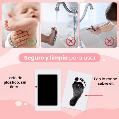 MARCO CONMEMORATIVO DE HUELLAS: Kit de impresión sin contacto con tinta👣🐾