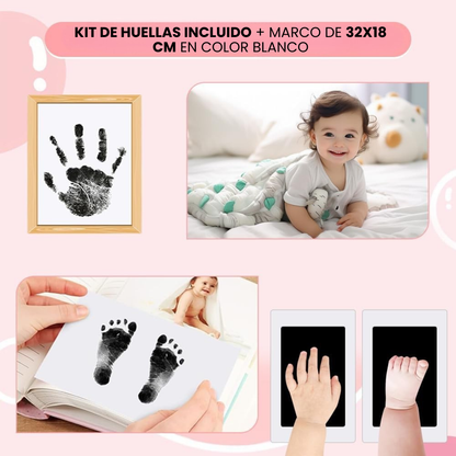 MARCO CONMEMORATIVO DE HUELLAS: Kit de impresión sin contacto con tinta👣🐾