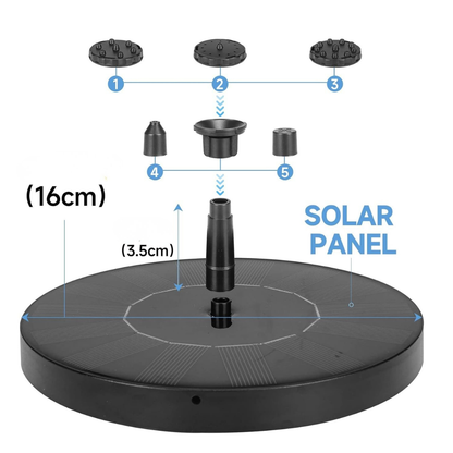 FUENTE DE AGUA SOLAR FLOTANTE: Sistema de Aspersión Eco-Friendly🐦⛲