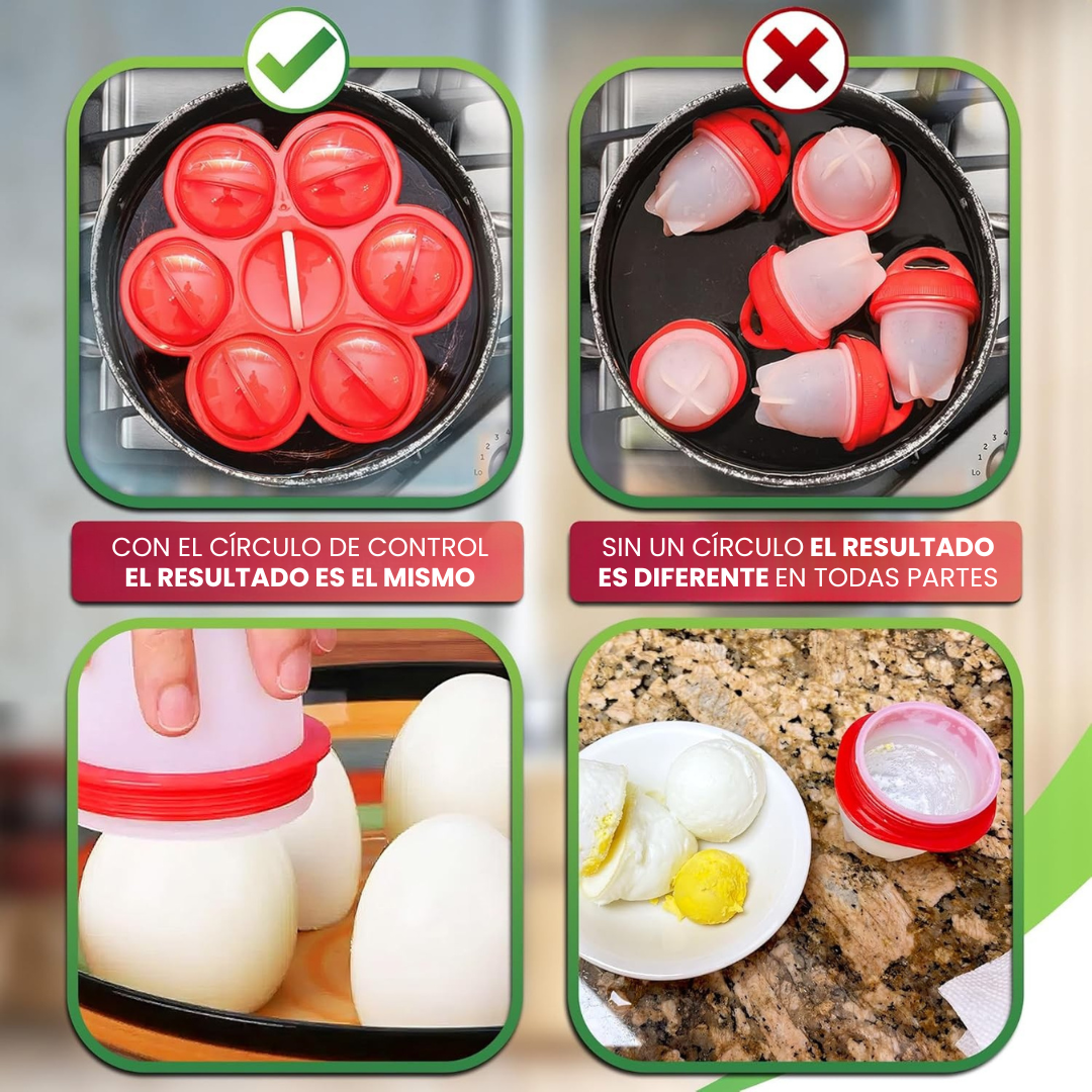 EGGPOACHER + x6 Moldes de Silicona para Huevos Perfectos🐣🥚